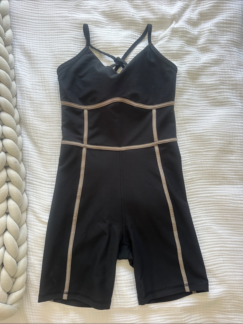 Abercrombie YSB Black One-Piece with Contrast Trim